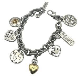 Brighton I Dream Peace Charm Bracelet 2007 Vintage Retired Jewelry Casual